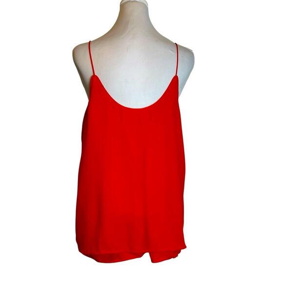 Harper Heritage Top Womens Size M Orange 2-Layer Loose Flowy Fit Date Night Chic - Picture 3 of 8